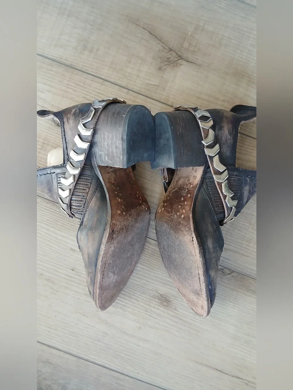 Freebird by Steven Blade Leather Booties. Size 7